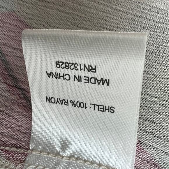 Lovers + Friends Beige S Wrap Midi Skirt Floral Satin Asymmetric Ruffle Trim NEW - Picture 8 of 9